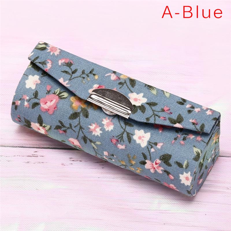 Lipstick Case Retro Embroidered Holder Flower Design With Mirror Packaging Box