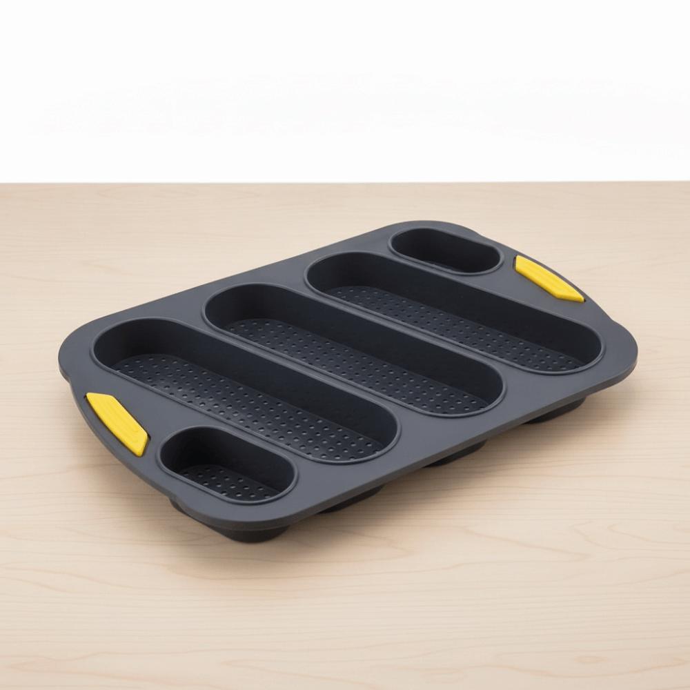 5 Grids Silicone Cake Mold Non-Stick Silicone Baking Pan Bread Baking Form  Baking Tool