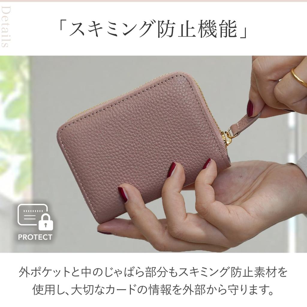 LASIEM Compact Mini Genuine Easy To Store Large Coin Pink Women's Wallet, Leather, Bills, Bi-fold Design, Accordion-Free, Anti-Skimming, Capacity,