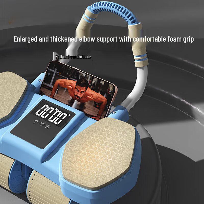 Qiu Qiao Automatic Rebound Elbow Support 4-Wheel Ab Roller
