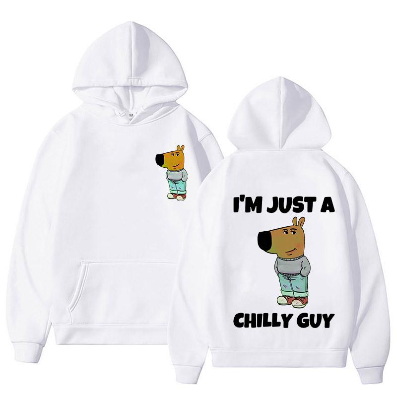 Толстовка с капюшоном Just A Chill Guy Meme, забавная мужская/женская толстовка с капюшоном, эстетичная унисекс, зимняя флисовая толстовка на день, подарок