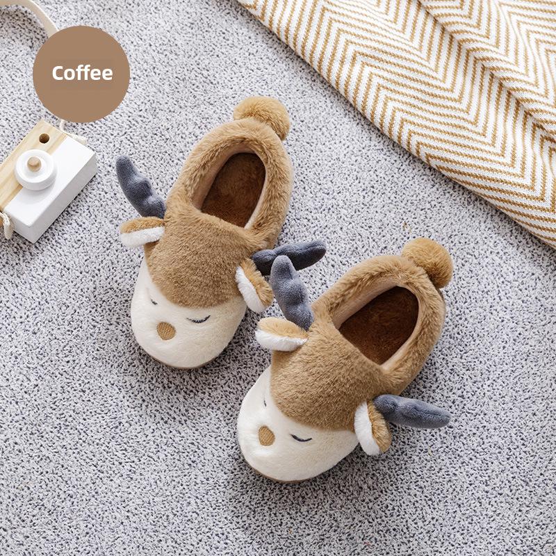 Милые женские нескользящие плюшевые хлопковые тапочки - уютная домашняя обувь для осени и зимы