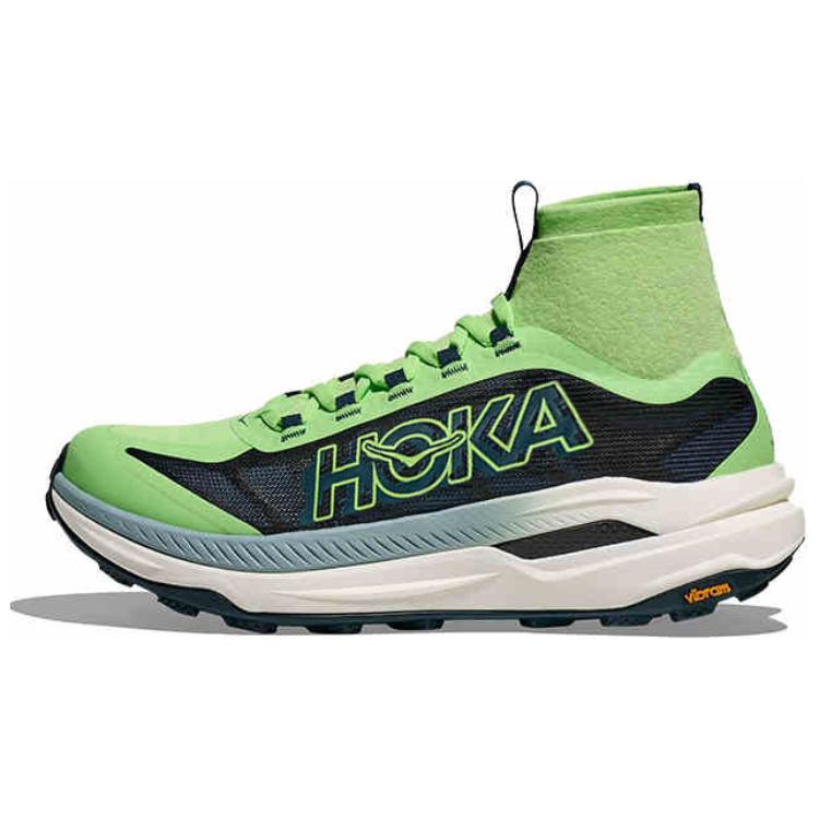 HOKA One One Tecton X 3 Удобные Универсальные Амортизирующие Прочные Кроссовки для трейлраннинга с высоким верхом Мужские кроссовки Зеленые 1155112-TTW