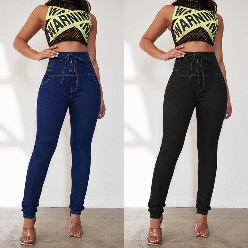 Spring and Summer Women's Jeans Sexy Hip Lifting Calf Pants Jeans
