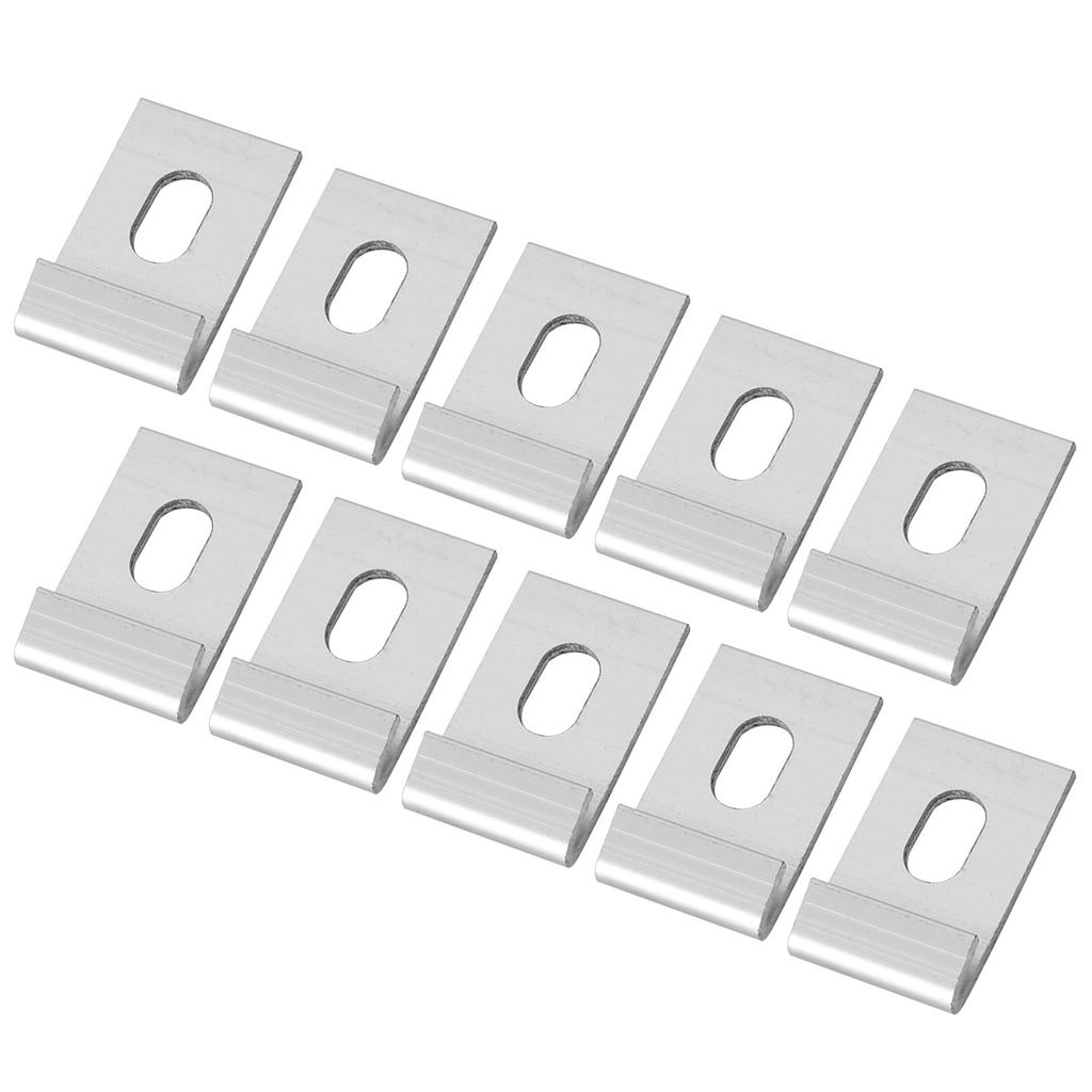 10Pcs Base Clips Hook Fixings Attaches Aluminium Greenhouses Fixture Set