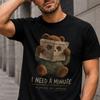 I Need A Minute T-Shirt – Funny Introvert Bear Tee, Social Battery Humor Shirt, Sarcastic Mental Health Gift