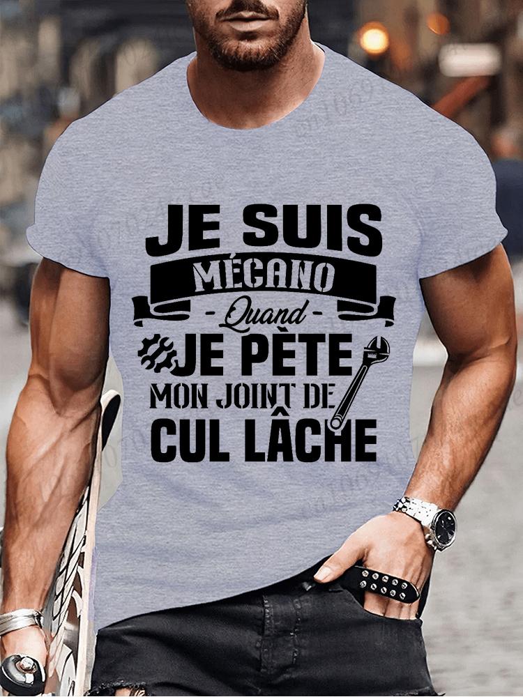 You Know I'm Mechano T Shirt Funny French Dad Gift Worker Humor Shirts Vintage Tee Casual Unisex Summer Fashion T-shirts Clothes