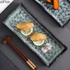 Creative Irregular Texture Ceramic Sushi Plate Flat Plate Dessert Snack Plate Sashimi Plates Restaurant Specialty Tableware