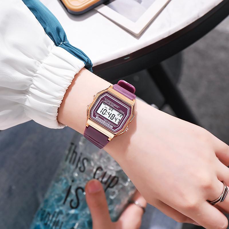 Электронные часы в лесном стиле унисекс с подсветкой и функциями для повседневной носки