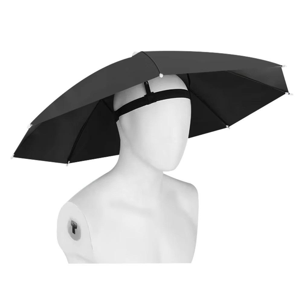 Windproof Portable Umbrella Hat Sunscreen Fishing Head Umbrella Rain Gear Head Umbrella Hat Hiking