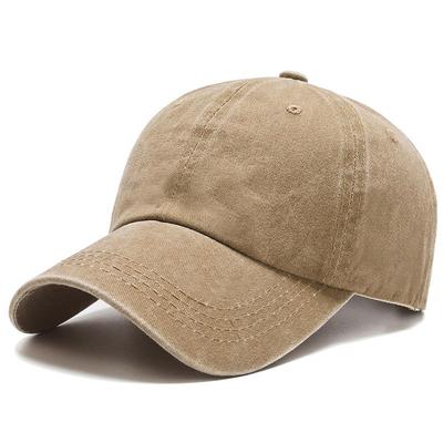 Кепка-бейсболка Capprecier из стираного хлопка - Хаки, защита от УФ, регулируемая, унисекс