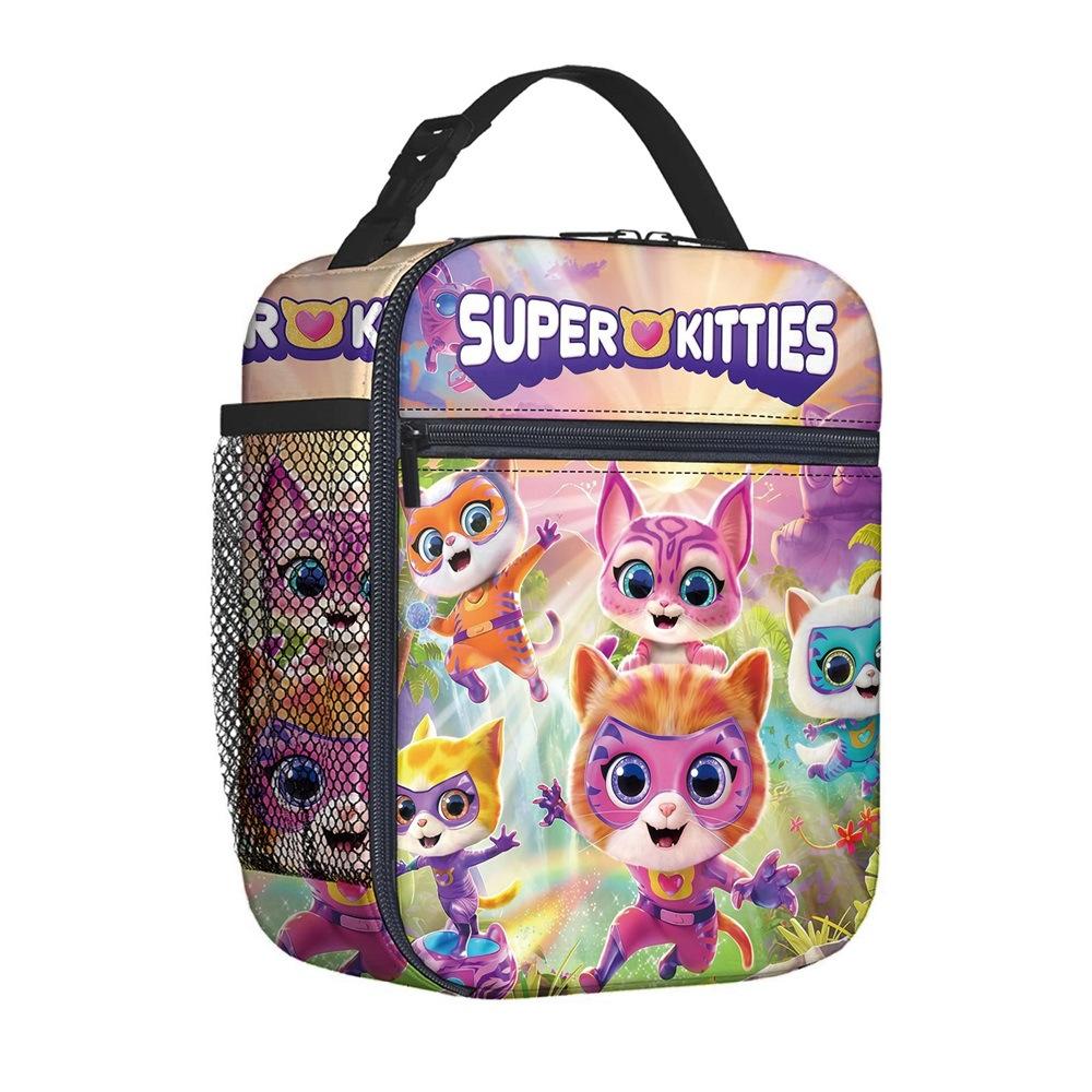 Handheld Meal Bag Fully Printed Square Meal Bag Children'S Lunch Bag Elementary School Picnic Bag