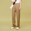 LESS 2024 Spring Solid Casual Straight-Leg Trousers