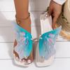 Женские красочные шлепанцы с бабочками, летняя обувь, женские модные удобные шлепанцы, дизайнерская обувь, слайды, уличные пляжные шлепанцы
