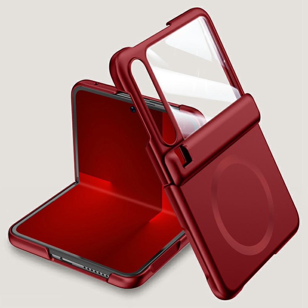 For Huawei Pura X Case Compatible with MagSafe Hard PC Hinge Protection Phone Cover with Rear Small Screen Protector