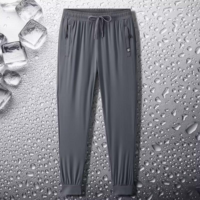 Мужские летние свободные спортивные штаны - модные тонкие повседневные длинные брюки для работы