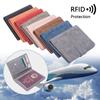 Держатель для банковских карт из искусственной кожи, дорожные аксессуары, сумка, кошелек, чехол, обложки для паспорта с RFID-меткой