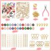363-piece Cartoon Alloy Handmade DIY Keychain Kit for Making Letter Pendants Animal & Heart Charms and Accessories