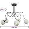 Ceiling Lamp with Round Glass Shades for 5 G9 LED Bulbs