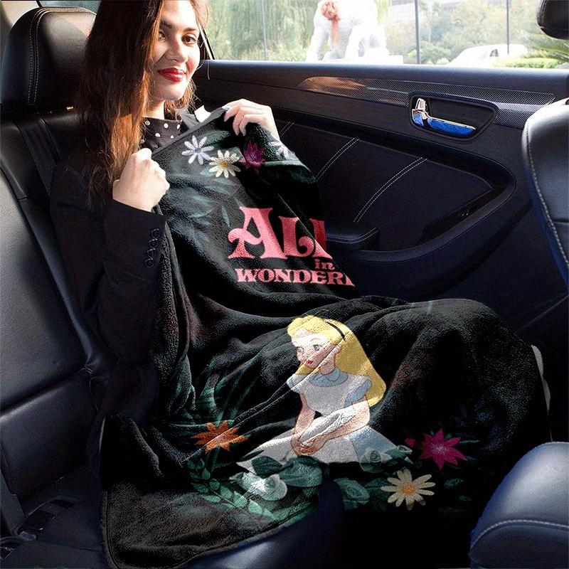 1pc Alice in Wonerlan Printing Blanket - Soft, All-Season Throw for Living Room, Beroom,Personalize Gift with Aorable Cartoon esign