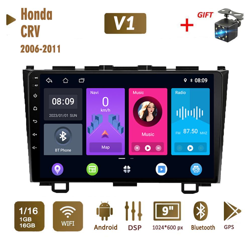 Автомобильное радио на базе Android, стерео для Honda CRV 2006-2011, 2 Din, мультимедийная навигация Carplay, авторадио, GPS, WIFI, головное устройство, 4 + 64 ГБ