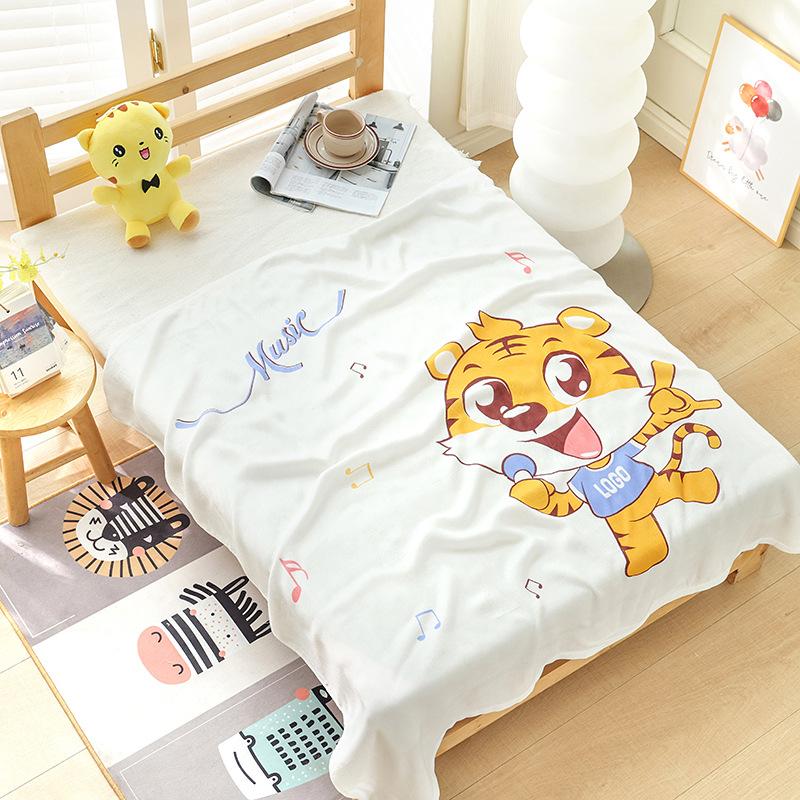 Double-layer Bamboo Cotton Infant Blanket, Children's Quilt, Thin Air-conditioning Summer Cool Quilt, Baby Bamboo Fiber Ice Silk Blanket