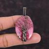 Tree Of Life Rhodonite Copper Pendant Wire Wrapped Gemstone Pendant Copper Wire Wrap Jewelry Handmade Pendant Rhodonite Jewelry Gift For Her