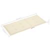 Garden Chairs 2 pcs with Cream Cushions Solid Teak Wood
