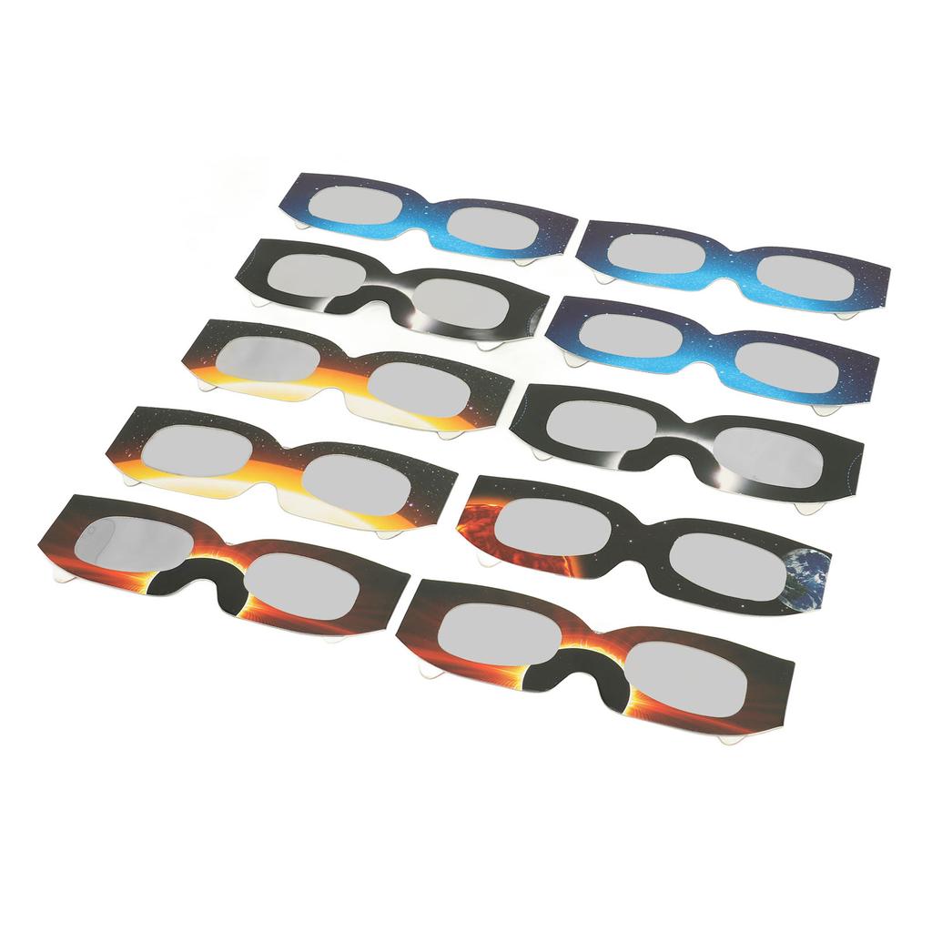 10Pcs Solar Eclipse Glasses Safe Shades Direct Sun Viewing Eye Protection Sunglasses