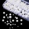 10 Ячеек ABS Имитация Жемчуга Бусины, 3-14 мм Смешанные Размеры для DIY Браслета Ожерелья