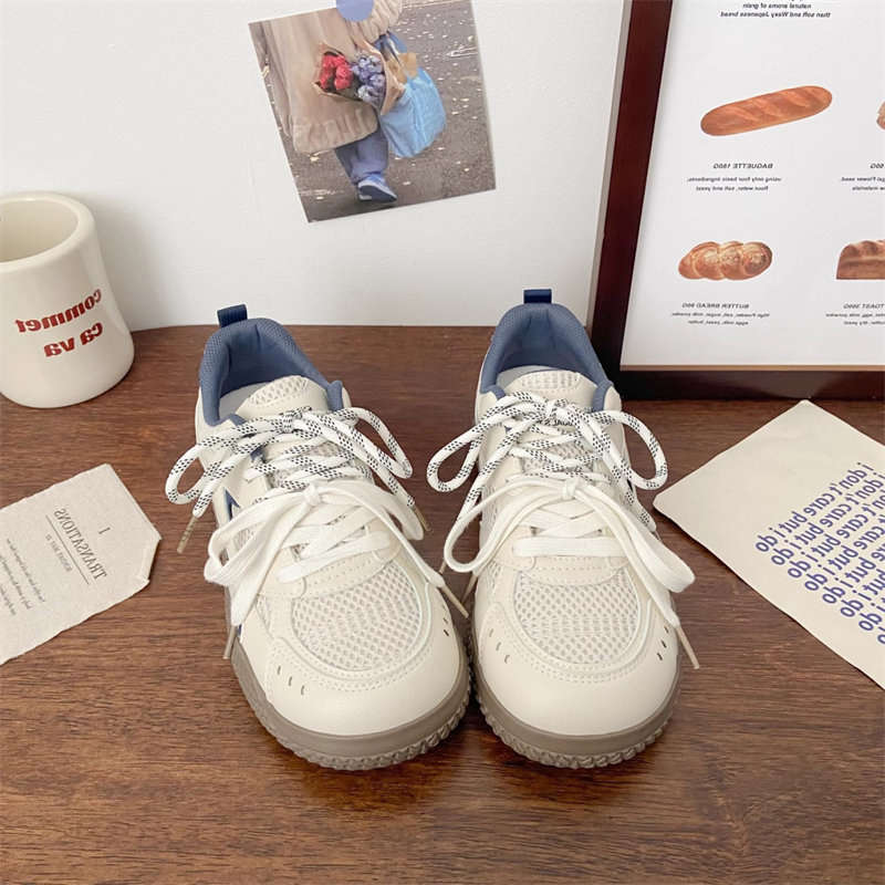 Летние сетчатые дышащие моральные тренировочные туфли универсальные шикарные туфли с круглым носком уродливо милые студенческие спортивные кеды