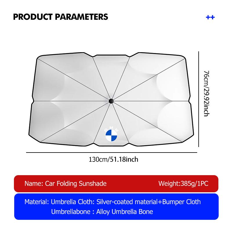 Folding Car Windshield Sun Shade Visor Protector UV Sun Parasol For BMW Performance X1 M3 M6 F01 F02 E34 E36 E60 F10 F20 X6 VO8