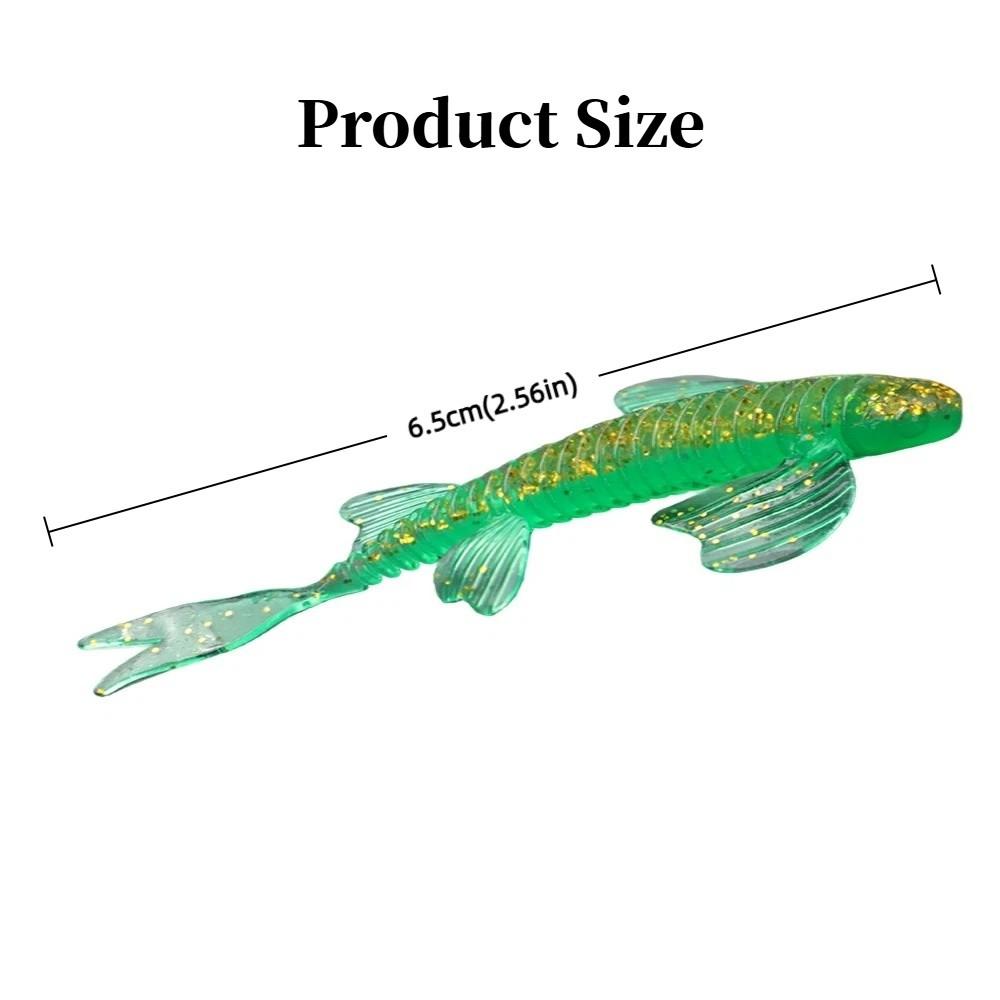 Floating Fork Tail Soft Shad Lure Split Tail Soft Minnow  for Bass Mandarin Fish Topmouth Culter