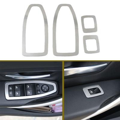 4 шт./компл. для BMW F30 F34 320 328I GT 2013-2016 Накладка на переключатель стеклоподъемника на двери салона автомобиля из нержавеющей стали, наклейка