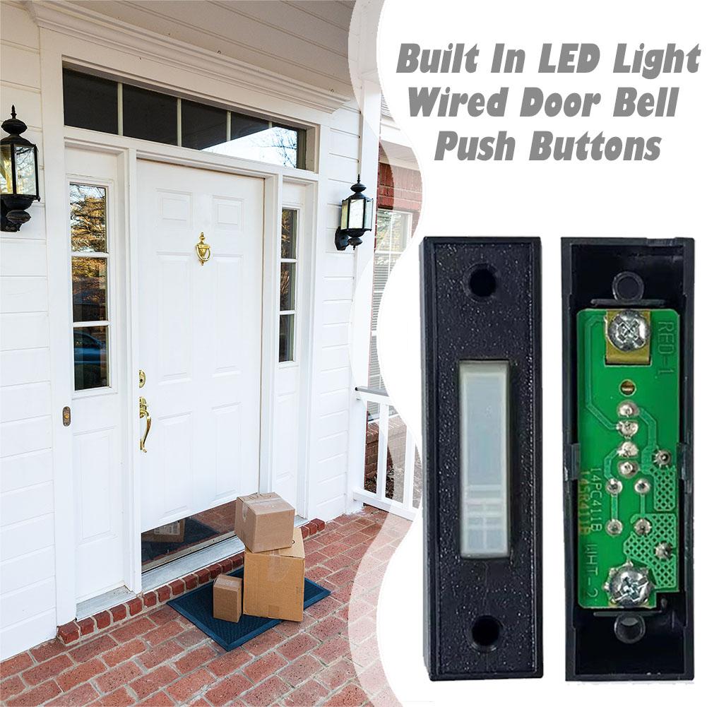 Кнопка дверного звонка со встроенной светодиодной подсветкой, проводная кнопка дверного звонка для домашней двери, для гаражных ворот I3M8