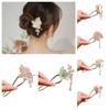 Tassel U Shaped Hair Stick Floral Hanfu Hair Stick Elegant Flowers Hair Stick  Ladies