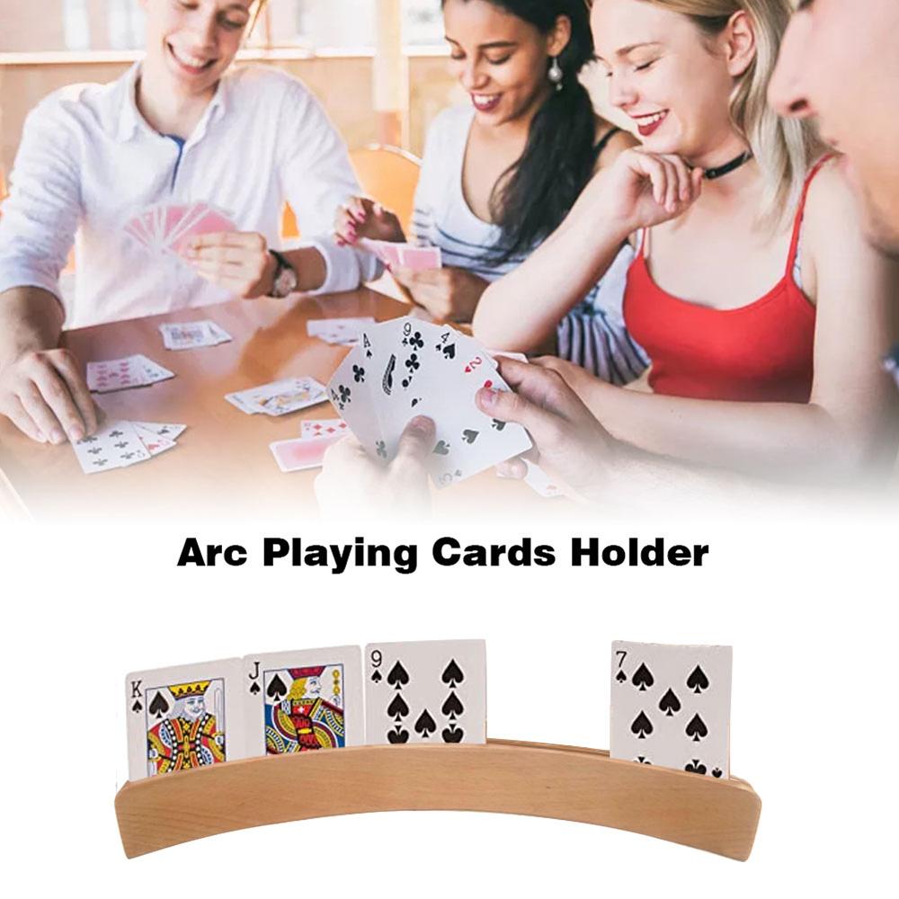 Organizes Hands Curved Design Lazy Hands-Free Poker Seat Playing Card Holder Poker Stand Poker Base