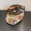 Винтажный берет с японским мультяшным монстром из дышащей хлопковой смеси для повседневной носки