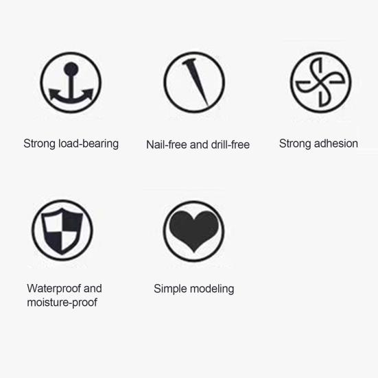 10 шт., пластиковые держатели для швабры и метлы с прочным клеем, не оставляющие следов, нескользящие опорные крючки, настенная швабра для ванной комнаты и кухни