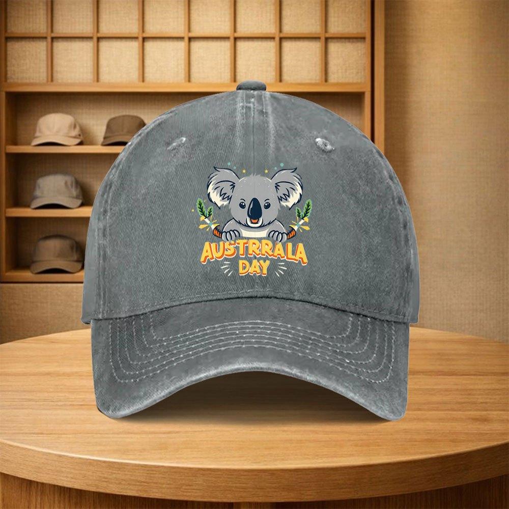 Vintage Australian Koala Baseball Cap Unisex Adjustable Cotton Hat Multiple Colors