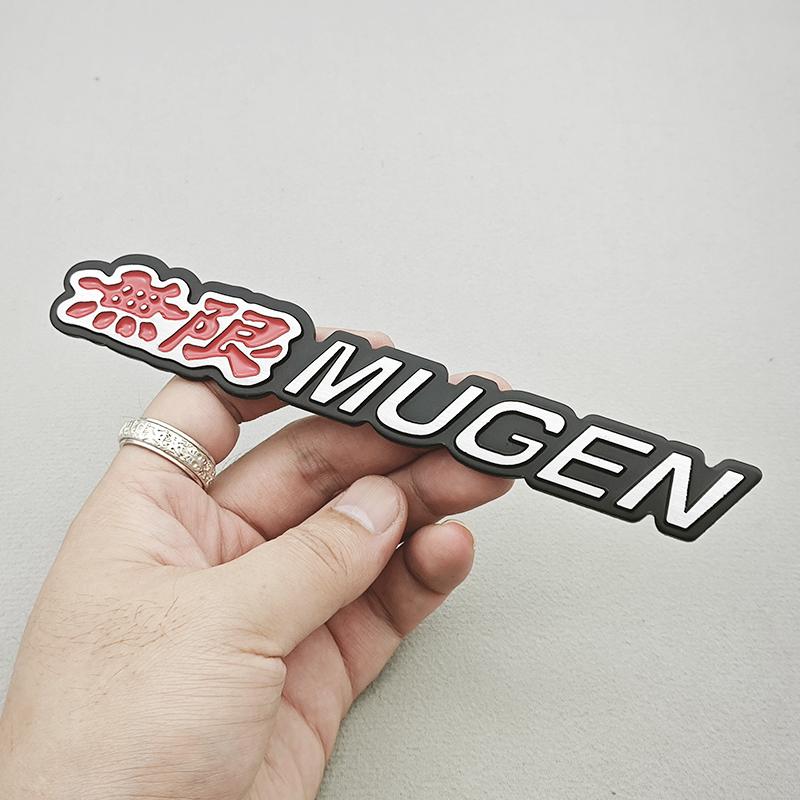 BXK3 3D Metal Mugen Logo Car Sticker Emblem Badge For Honda Civic Accord 7 Type R FN2 FK8 Fit Jazz RS CRX Auto Accessories