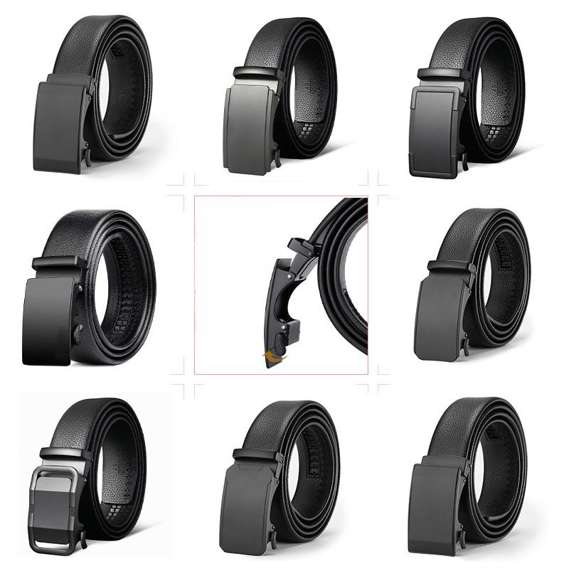 Мужской ремень Ремень из натуральной кожи Ремень с автоматической пряжкой для молодого человека Кожаный ремень Повседневный деловой ремень Мужской