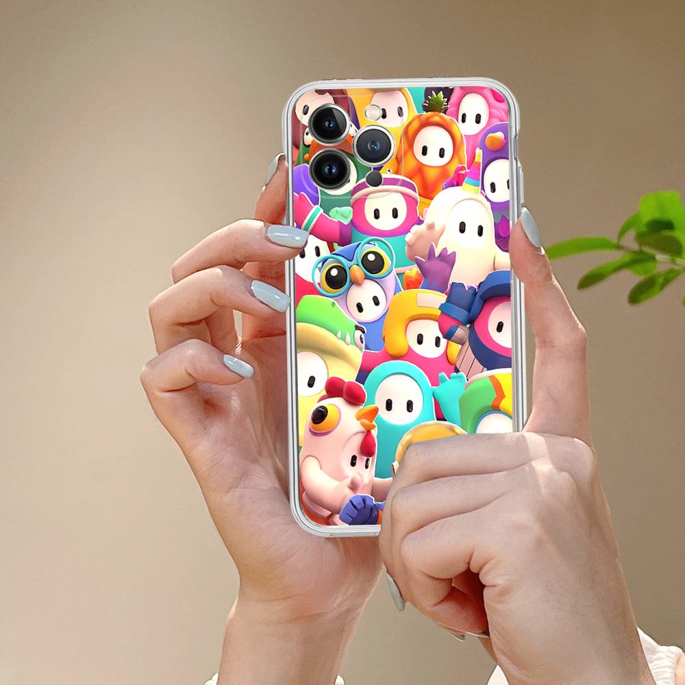 F-Fall G-Guys Party Game Phone Case For IPhone 17 16 15 14 13 12 11 Pro Max Plus Soft Cover Personalized DIY