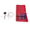 9 Pairs Circular Knitting Needle Set 3.5‑8mm Colorful Square Aluminum Circular Knitting Needles