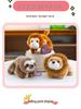 Adorable Three-Pose Animal Figurines: Plush Panda, Raccoon Doll, Desktop Companion