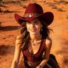 Women S Unisex Panama Hat Western Jazz Style Hat Winter Autumn