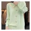 Navava Long Sleeve KniT T shirT wiTh sofT buTTon poinT Collar Nk2326