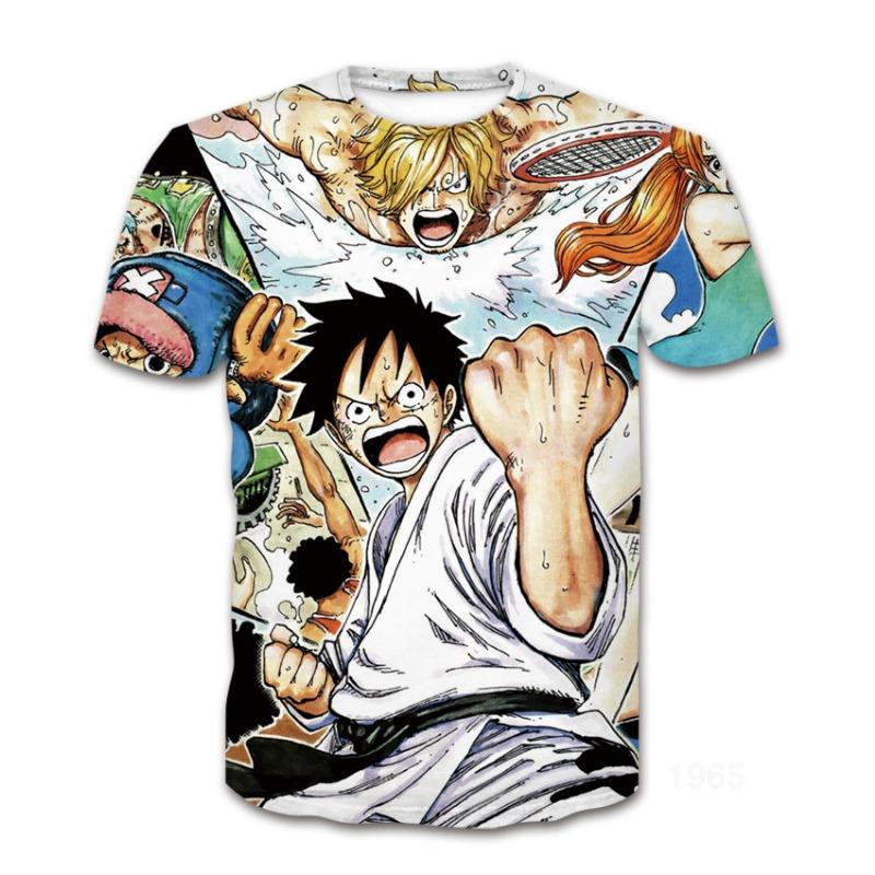 Летний модный аниме-узор, модный 3D-топ с круглым вырезом для мужчин и женщин, футболки для пар