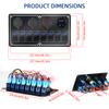 Metal Waterproof LED Rocker Switch Panel Circuit Breakers Boat Rocker Switch Control Panel Fit For Car Auto Boat Marine