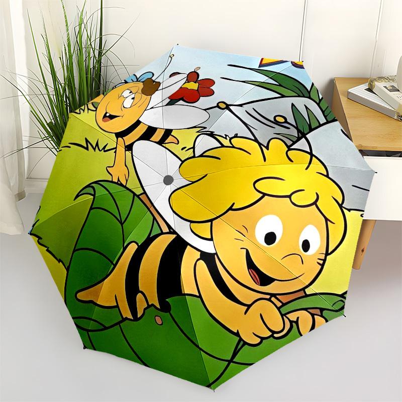 Bee, Adventure Automatic Opening and Closing, 8 rib Structure Portable Umbrella, Suitable for Men and Women in All Seasons Perfect Gift for